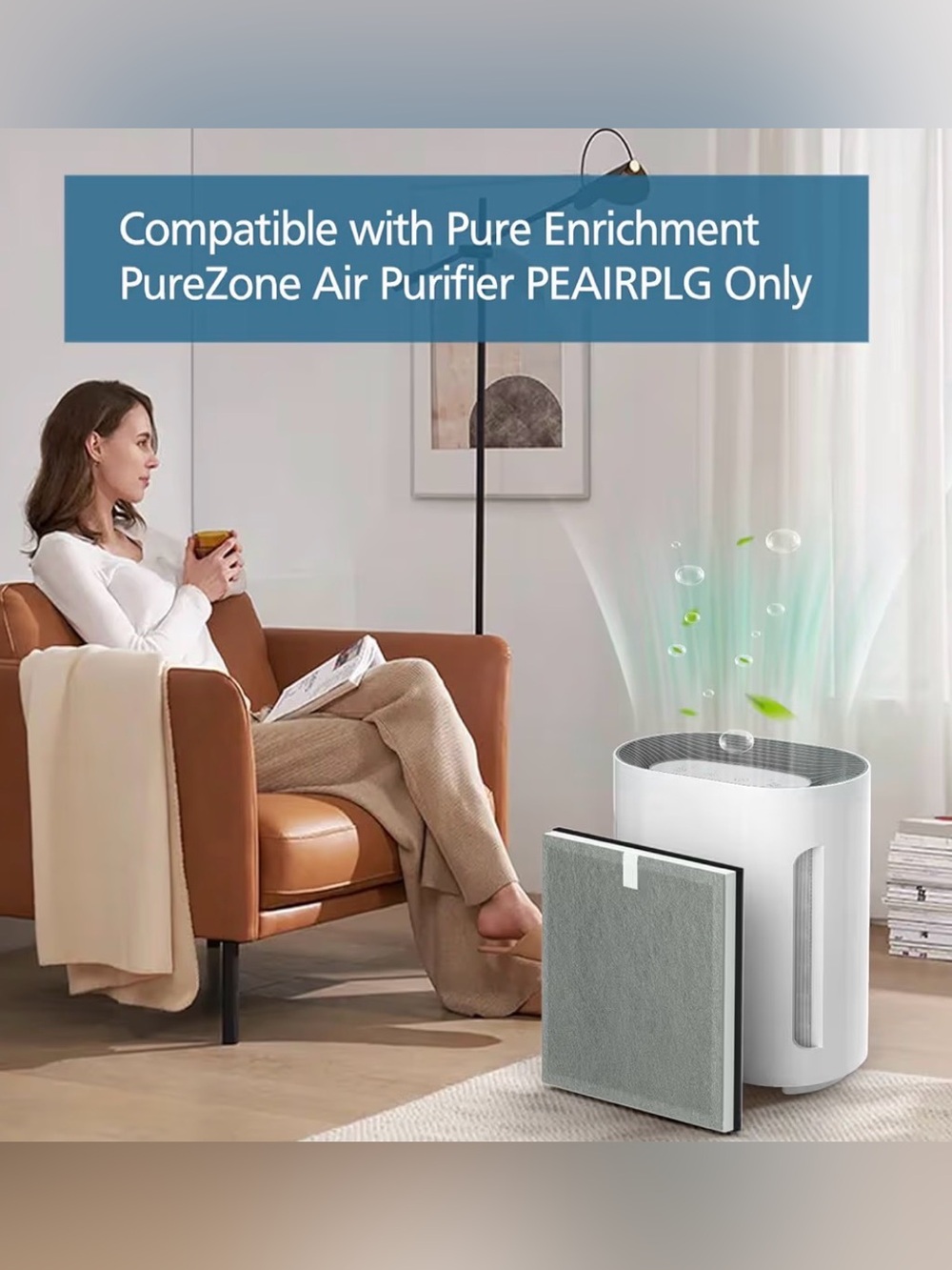 Two Pack Purezone Replacement Filters for Pure Enrichment PureZone Air Purifier - Picture 2 of 6